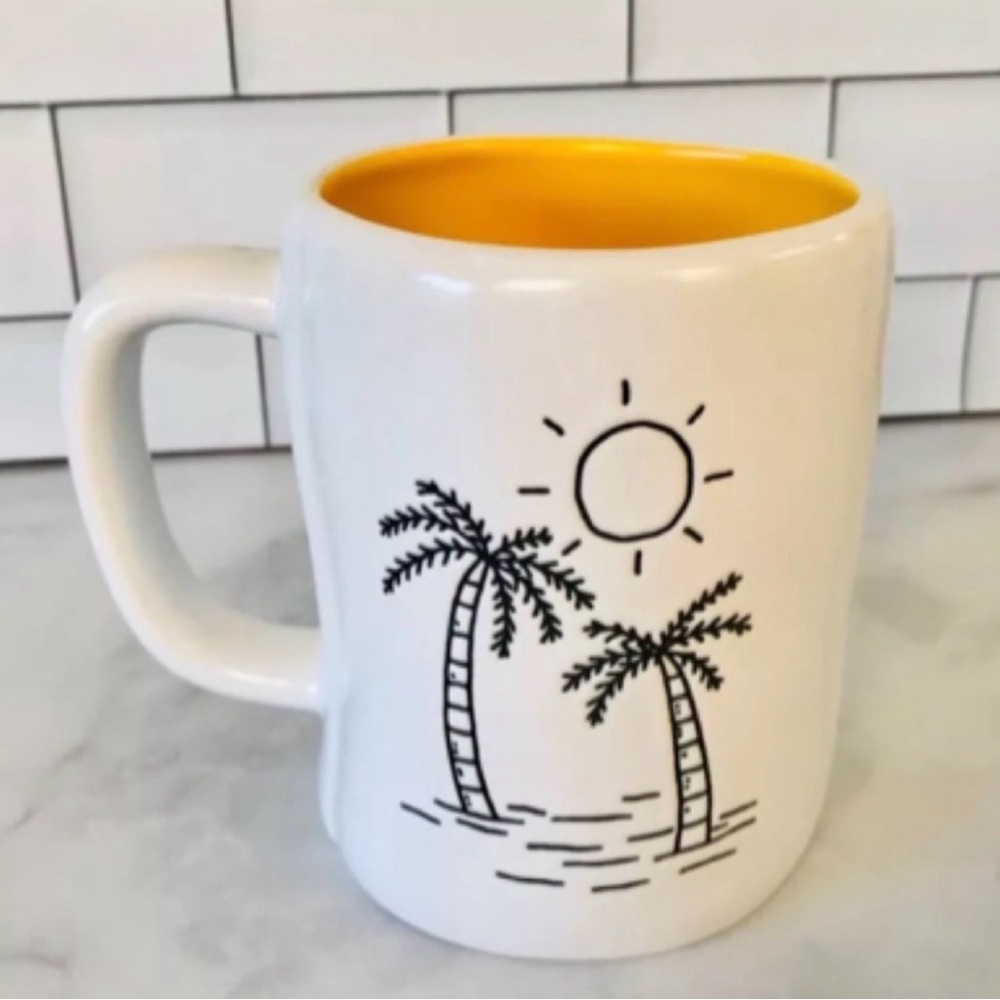 NEW Rae Dunn LA Mug with Palm Trees & Sun Double Sided Los Angeles - Picture 4 of 4